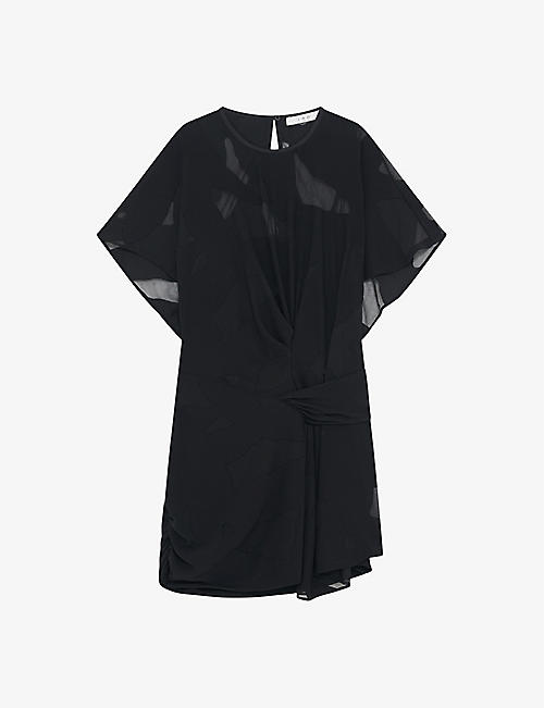 IRO: Seona round-neck slim-fit woven mini dress