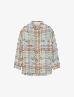 IRO: Maryse patch-pocket relaxed-fit tweed overshirt