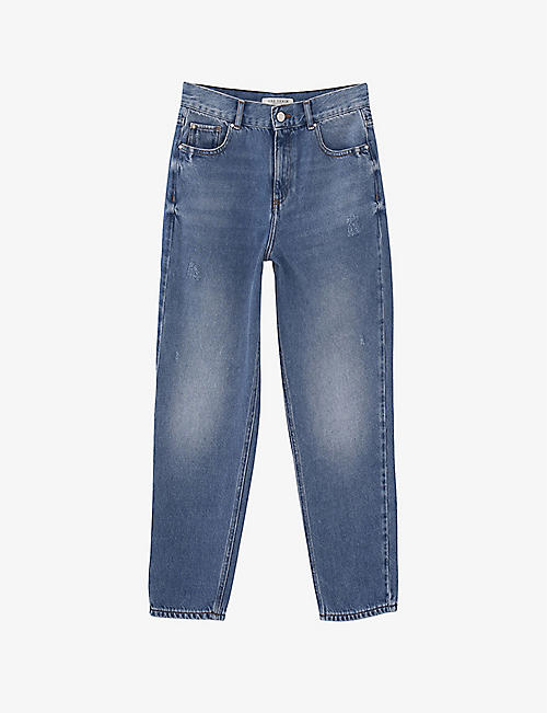 IKKS: Waterless straight-leg low-rise denim jeans