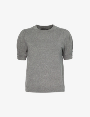 IKKS: Ribbed-trim round-neck knitted top