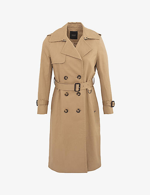 IKKS: Double-breasted belted cotton trench coat