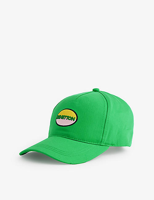 BENETTON: Logo-patch curved-brim cotton cap 6-14 years
