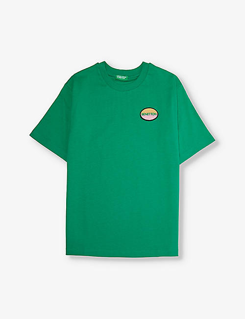 BENETTON: Logo-embroidered short-sleeve cotton T-shirt 6-14 years