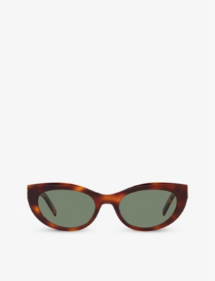 SAINT LAURENT: SLM115 cat-eye tortoiseshell acetate sunglasses