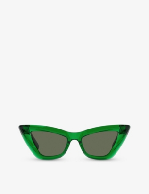 BOTTEGA VENETA: BV1101S cat-eye acetate sunglasses