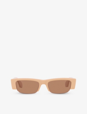 ALEXANDER MCQUEEN: A5000260 AM0404S rectangle-frame acetate sunglasses