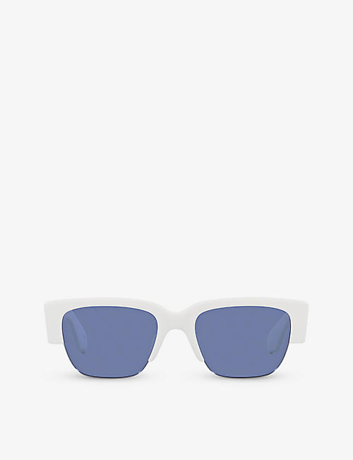 ALEXANDER MCQUEEN: A5000261 AM0405S rectangle-frame acetate sunglasses
