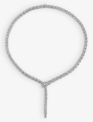 BVLGARI: Serpenti Viper 18ct white-gold and 8.21ct diamond necklace