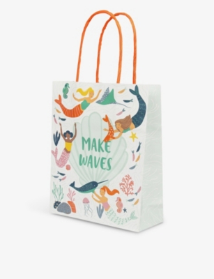 TALKING TABLES: Make Waves mermaid-print party bags pack of eight