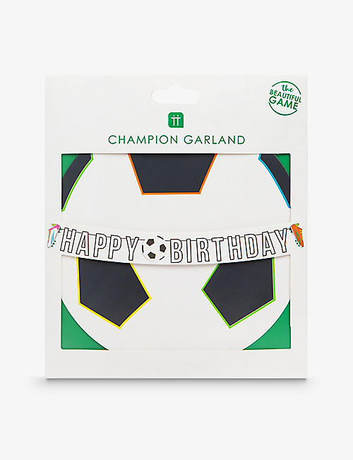 TALKING TABLES: Football Happy Birthday paper bunting 3m