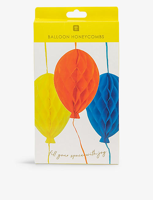 TALKING TABLES: Balloon honeycomb paper decorations pack of three