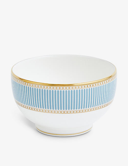 WEDGWOOD: Helia striped china rice bowl 10cm