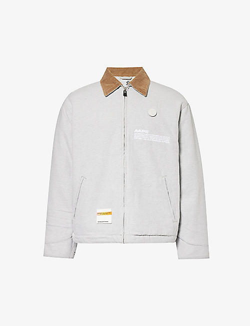 AAPE: Moonface relaxed-fit cotton-twill jacket