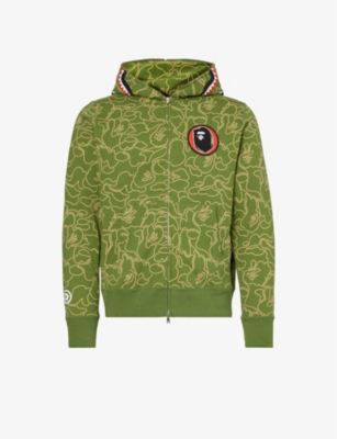A BATHING APE: 30th Anniversary brand-patch cotton-jersey hoody