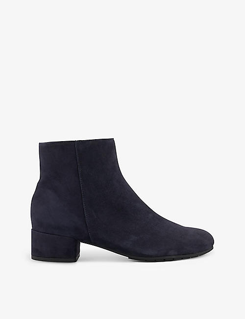 DUNE: Pippie heeled suede ankle boots