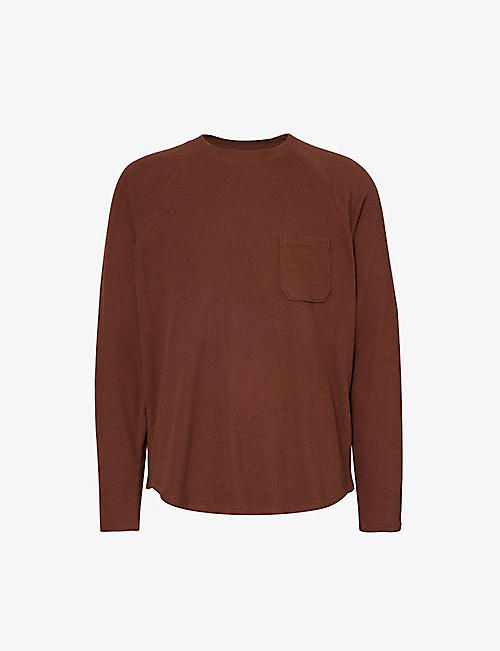 PAIGE: Abe waffle-knit regular-fit cotton-blend T-shirt