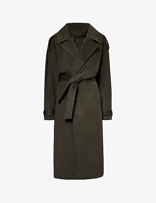 FRENCKENBERGER: Outback brushed-texture relaxed-fit cashmere coat