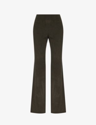 FRENCKENBERGER: Slip-pocket wide-leg mid-rise cashmere trousers