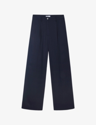 THE WHITE COMPANY: Wide-leg mid-rise woven trousers