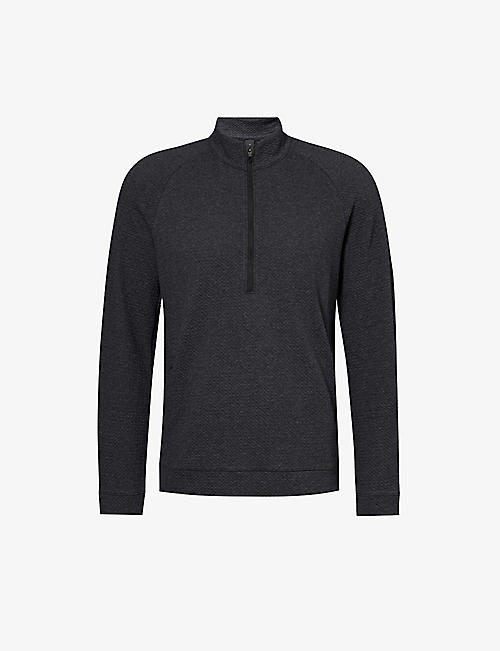 LULULEMON: Half-zip regular-fit stretch cotton-blend sweatshirt