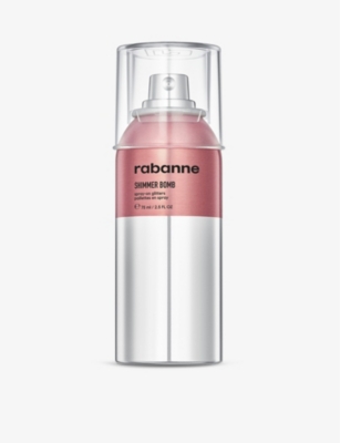 RABANNE: Shimmer Bomb face and body spray-on glitters