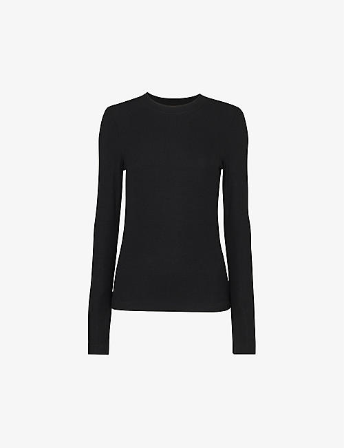 WHISTLES: Essential round-neck stretch-woven sweatshirt