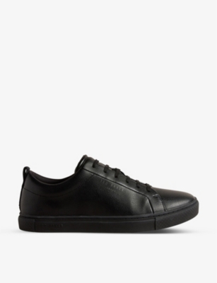 TED BAKER: Artioli logo-embossed faux-leather trainers