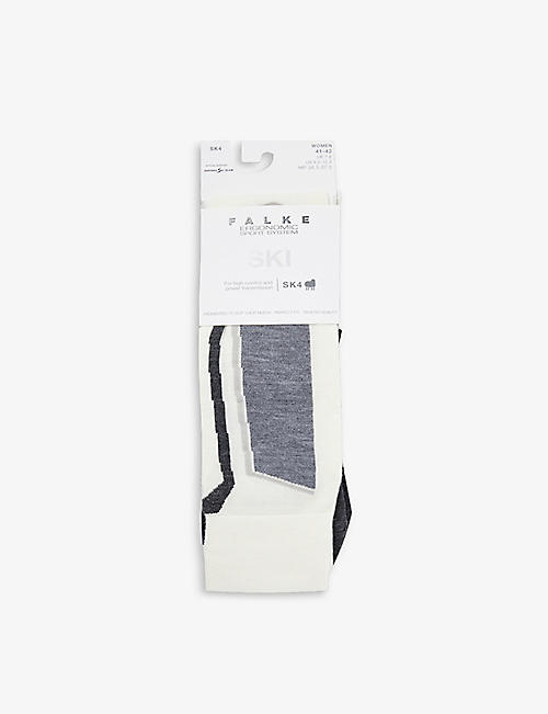 FALKE ERGONOMIC SPORT SYSTEM: SK4 Advanced contrast-panel woven knee-length socks