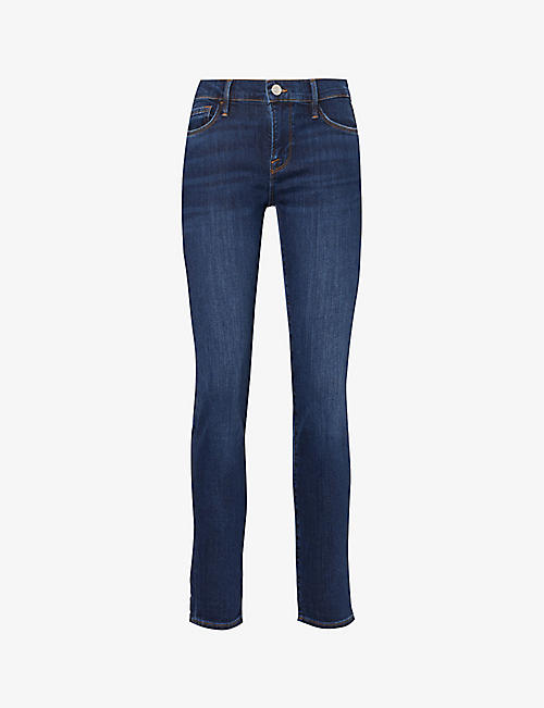 FRAME: Le Garcon straight-leg mid-rise stretch-denim jeans