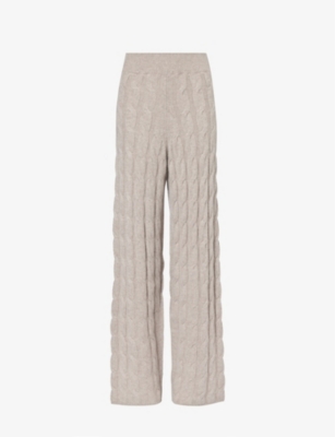 LE KASHA: Trevise relaxed-fit organic-cashmere knitted trousers