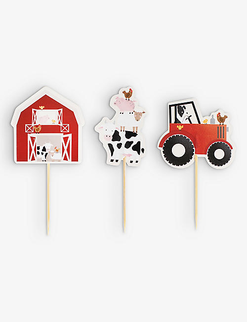 GINGER RAY: Farm cupcake toppers pack of 12