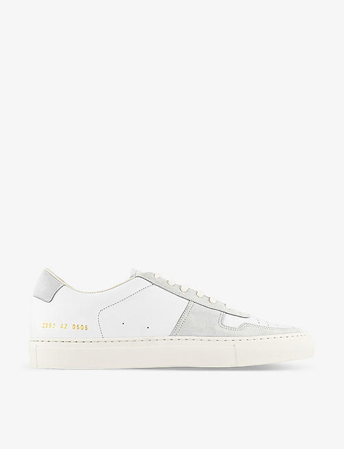 COMMON PROJECTS: BBall Duo suede and leather low-top trainers