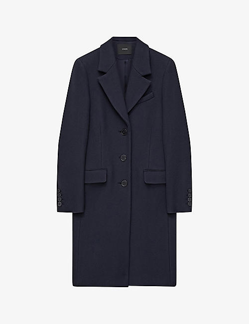 JOSEPH: Coleherne single-breasted wool and cashmere-blend coat