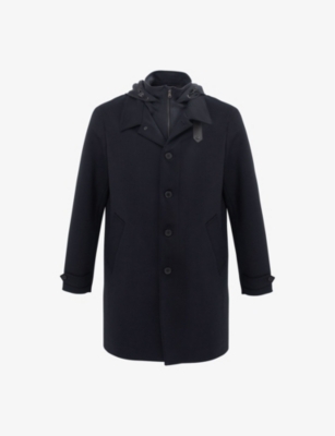 IKKS: Detachable-hood woven trench coat
