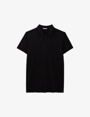 IKKS: Regular-fit short-sleeve cotton-blend polo shirt
