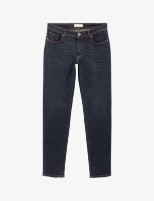 IKKS: Slim-fit straight-leg stretch-denim jeans