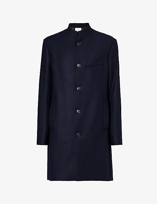 IKKS: Collared welt-pocket woven coat