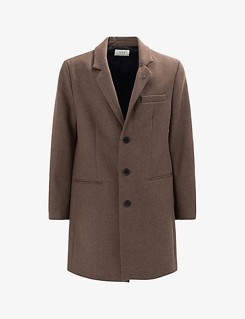 IKKS: Single-breasted notch-lapel wool-blend coat