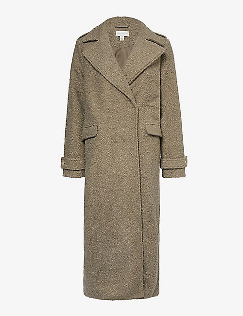 PRETTY LAVISH: Halston oversized boucle-woven coat