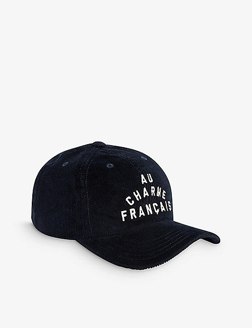 BALIBARIS: Pete motto-embroidered cotton cap