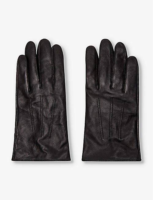 BALIBARIS: Quentin seamed leather gloves