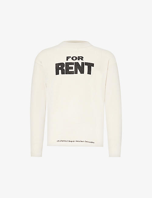ERL: For Rent text-print knitted jumper