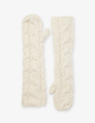 GABRIELA HEARST: Scarlett cable-knit cashmere knitted mittens