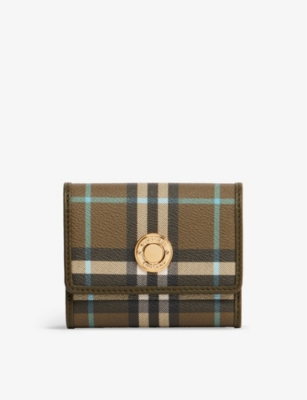 BURBERRY: Lancaster coated-canvas wallet