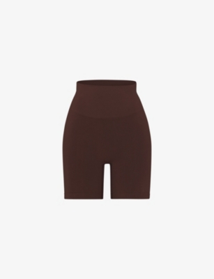 SKIMS: The Smoothing double-waistband stretch-woven shorts