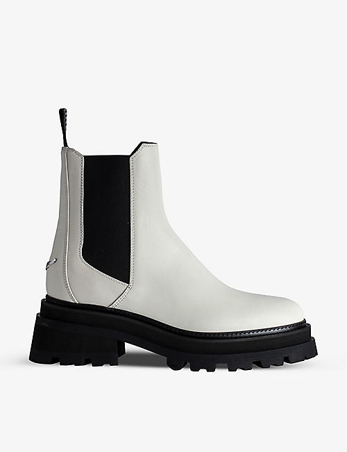 ZADIG&VOLTAIRE: Ride logo-plaque leather Chelsea boots