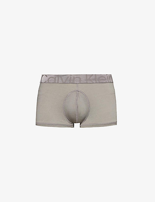CALVIN KLEIN: Branded-waistband low-rise stretch-jersey trunks