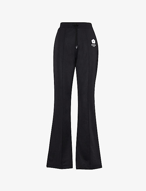 KENZO: Flare-leg mid-rise stretch-woven trousers