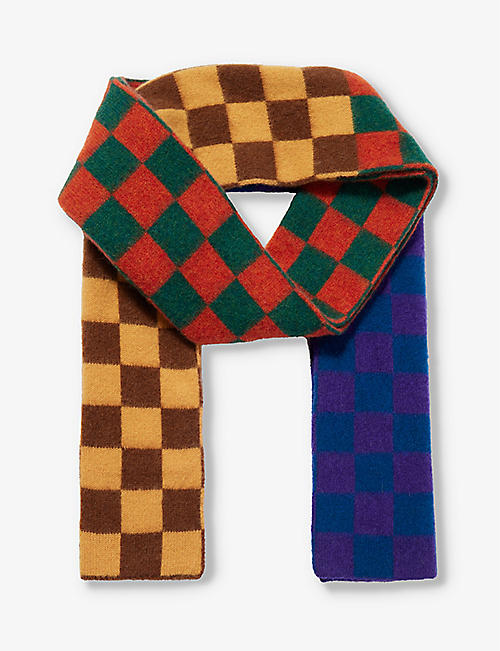 HOWLIN: Cosmic Checkerboard wool scarf