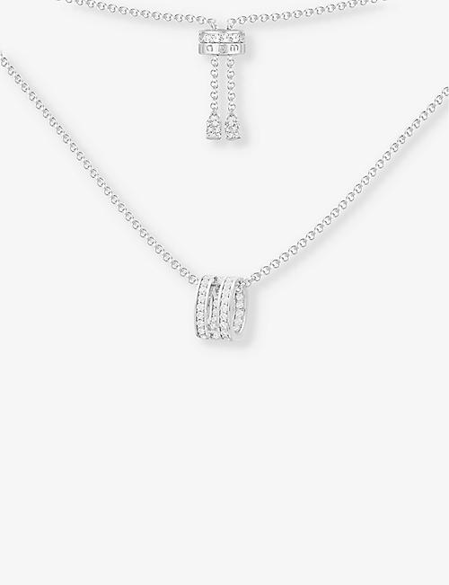APM MONACO: Monaco sterling-silver and zirconia pendant necklace